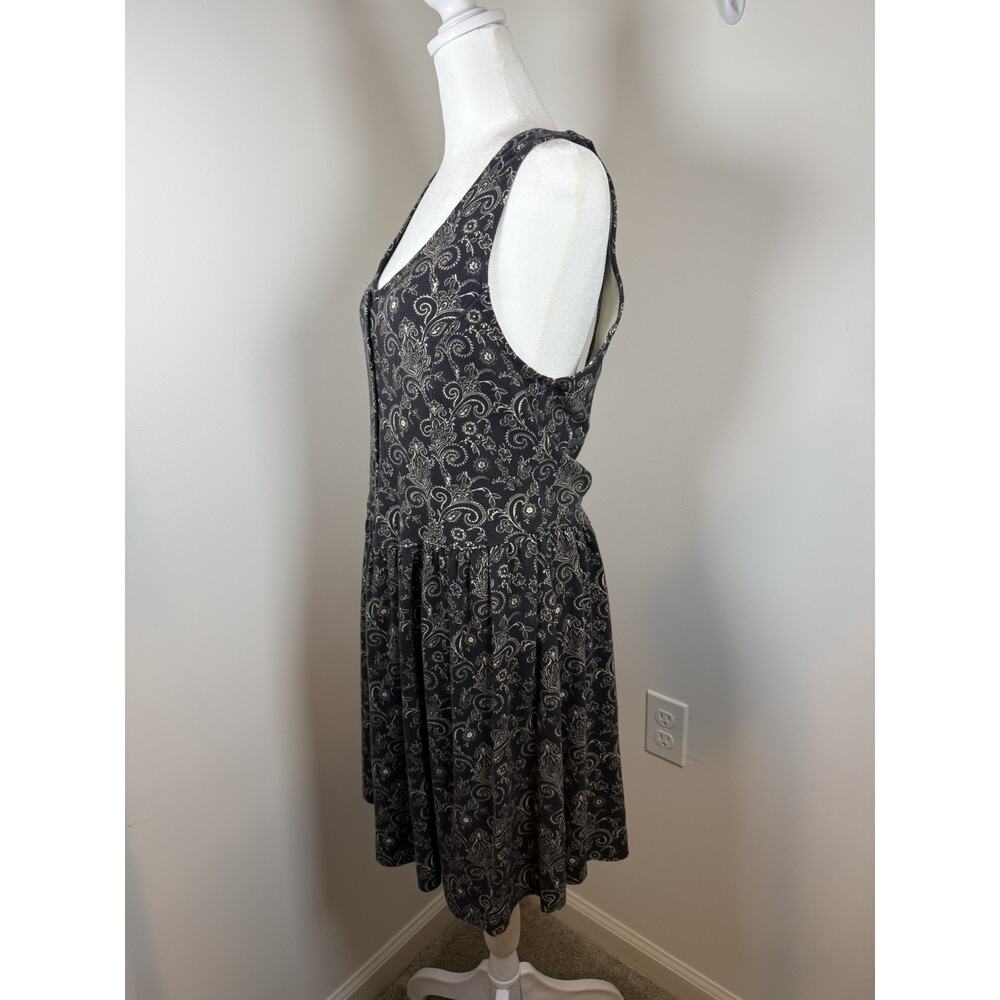 Free People Size Medium boho floral button front sleeveless festival western - Picture 7 of 9